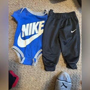 Nike Blue and Black Baby Outfit